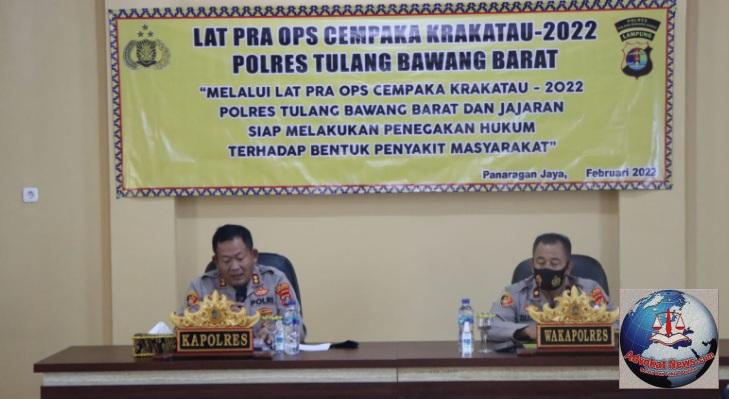 Polres Tuba Barat Laksanakan Latihan Pra Operasi Berantas Penyakit Masyarakat