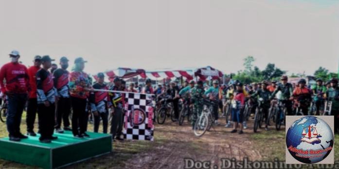 Dibuka Bupati Winarti, Acara Gowes Sepeda di Ethanol unit 2 Banjar agung Meriah