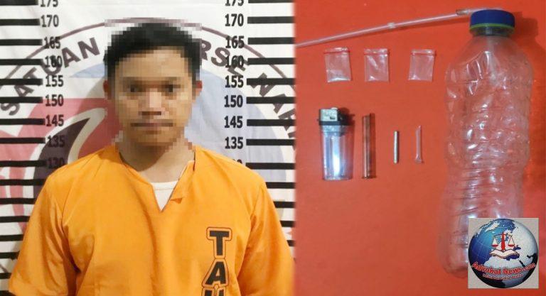 Pria 26 Tahun Konsumsi Sabu di Kebun Karet Ditangkap Polisi Tulang Bawang