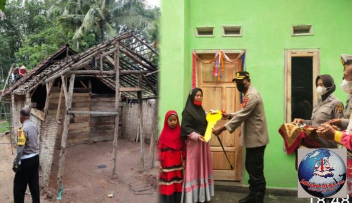 Kapolres Tuba AKBP Hujra Soumena,SIK.MH. Serahkan Kunci Baksos Bedah Rumah, “Warga Sambut dengan Linangan Air Mata Haru”