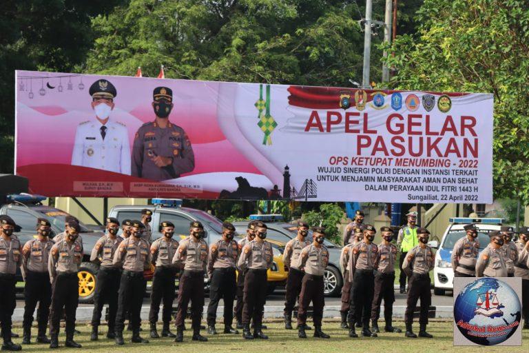 Polres Bangka Gelar Apel Pasukan Ops Ketupat Menumbing Tahun 2022