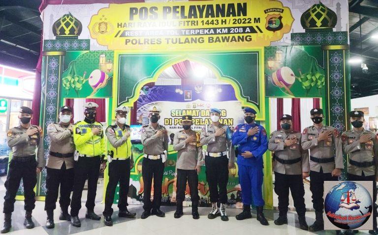 Wakapolda Lampung Sidak Pos Yan Operasi Ketupat Krakatau 2022 Polres Tulang Bawang