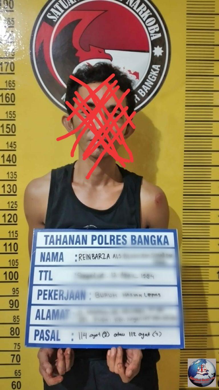 Black Ditangkap Satresnarkoba Polres Bangka Beserta 19 Paket Sabu Siap Edar Di daerah Sungailiat