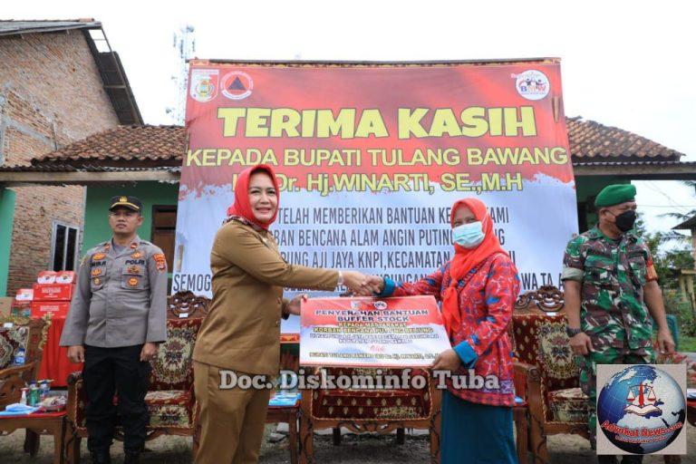 Disini Lokasi Bantuan Dana Senilai Rp 49.285.000 Diberikan Bupati Winarti Ke Korban Musibah Puting Beliung