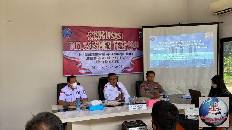 Kepala BNN Bangka Belitung Sosialisasi tim asesmen terpadu ( TAT ) di Polres Bangka Barat
