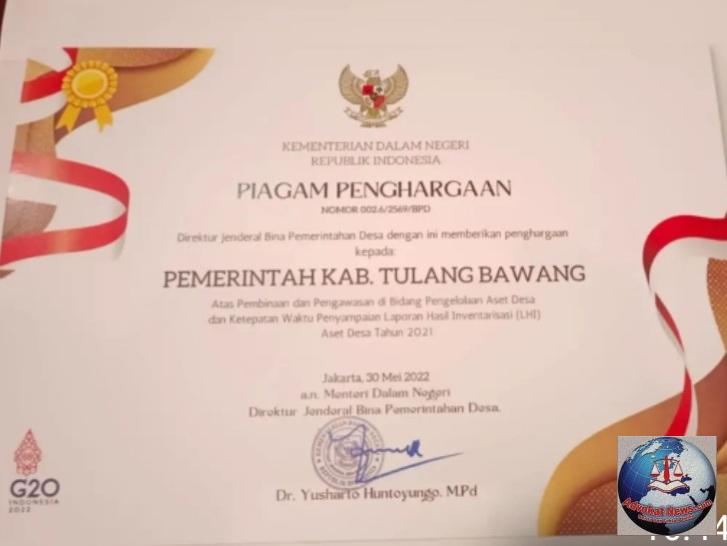 Tak Henti Kabupaten Tuba di Bawah Pimpinan Bupati Winarti ukir Prestasi