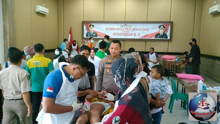 Polres Bangka Barat Gelar Bakti Kesehatan Jelang HUT Bhayangkara ke-76