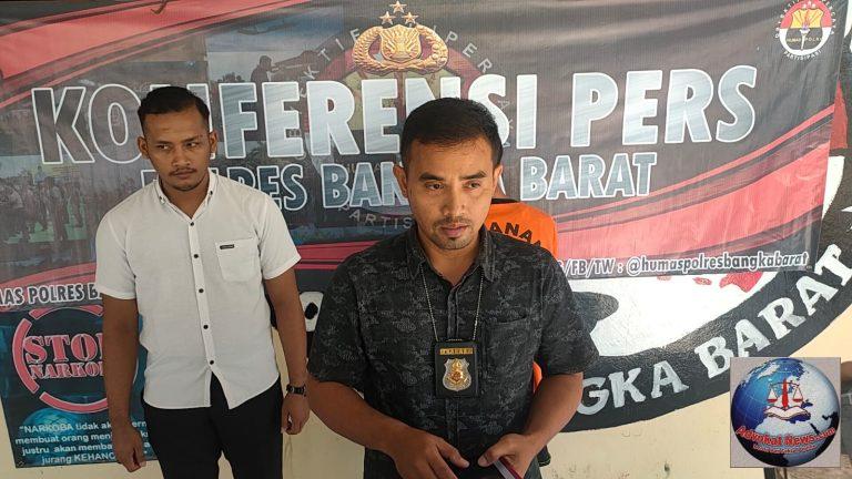 Sat Resnarkoba Polres Bangka Barat Konferensi Pers Tindak Pidana Narkotika Jenis Sabu