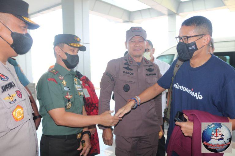 Danrem 045/Gaya Sambut Kedatangan Menparekraf RI di VIP Bandara Depati Amir Pangkalpinang