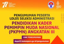 Kemenpora Umumkan Peserta PKPMN III Tahun 2022 yang Lolos Seleksi Administrasi