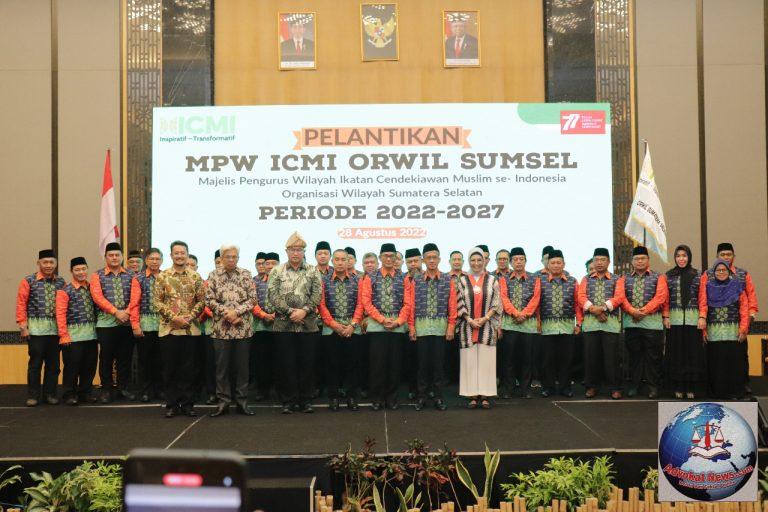 Ketua MPP ICMI Prof. Dr. Arif Satria Melantik Pengurus MPW ICMI Wilayah Sumatera Selatan