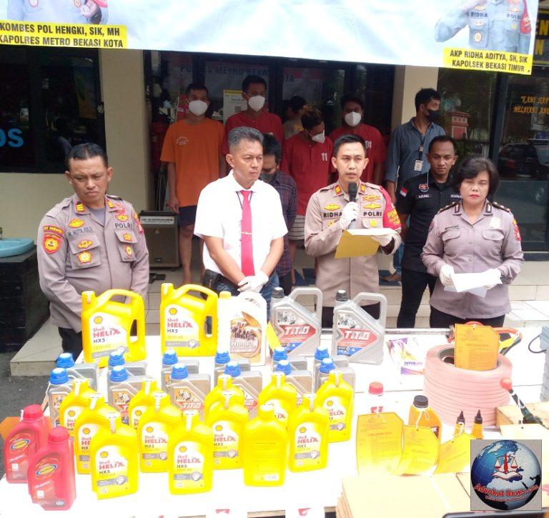 Polsek Bekasi Timur Mengungkap Kasus Oli Palsu Di Wilayah Bekasi Timur