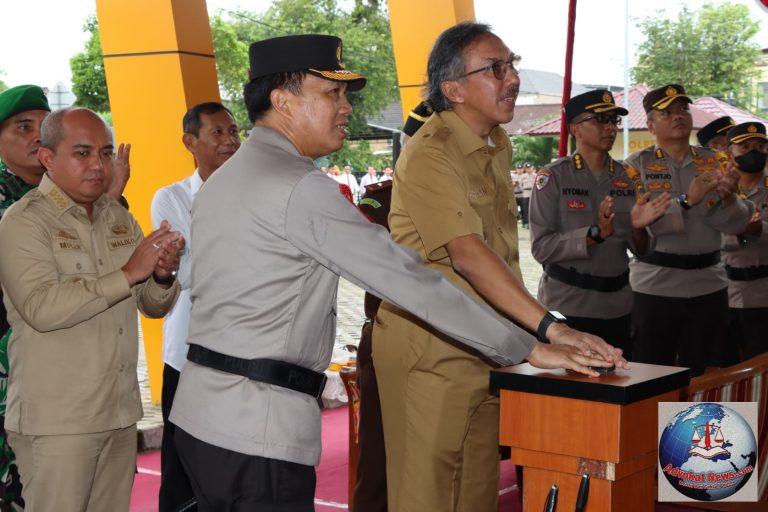 Kapolda Kep. Bangka Belitung Pimpin Upacara Pengukuhan Kenaikan Tipe Polresta Pangkalpinang