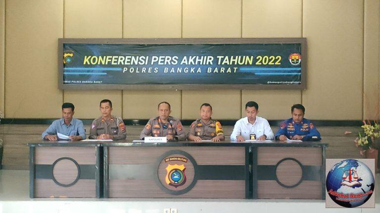 Konferensi Pers Akhir Tahun 2022 Polres Bangka Barat