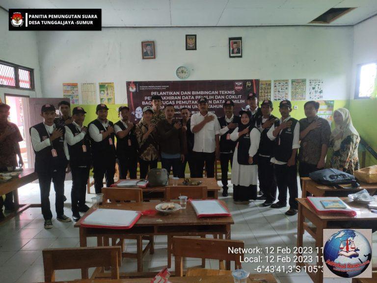 Gelar Pelantikan dan Bimtek Pantarlih PPK Sumur: Pantarlih Sebagai Ujung Tombak KPU