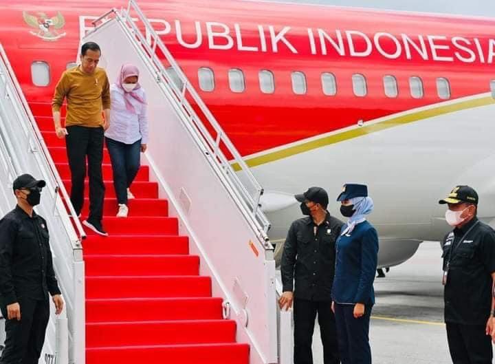 Dari Jawa Tengah, Presiden Jokowi dan Ibu Iriana Menuju Sumatra Utara
