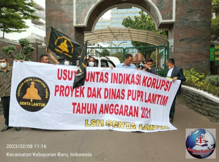 Demo di Kejagung LSM Genta Lamtim Minta Ambil Alih Kasus DAK Lamtim 2021 dan Minta Jamwas Periksa Aspidsus dan Asistel Kejati Lampung