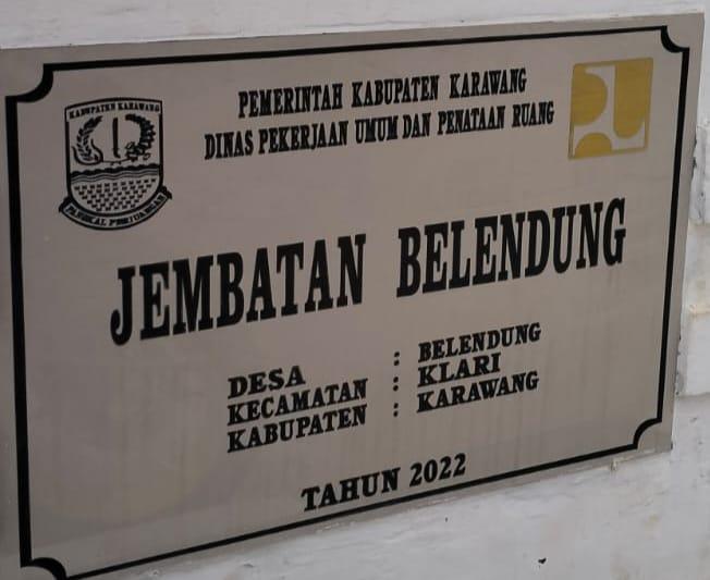 Anggaran Miliaran Rupiah Bangunan Jembatan Belendung Baru Kelar Hitungan Bulan Retak-Retak