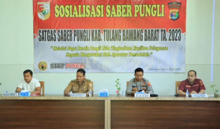 Tanggulangi Perusak Sendi Kehidupan Bermasyarakat dan Berbangsa, Waka Polres Tubaba Bersama Satgas Saber Pungli Lakukan Sosialisasi “Sapu Bersih Pungli”