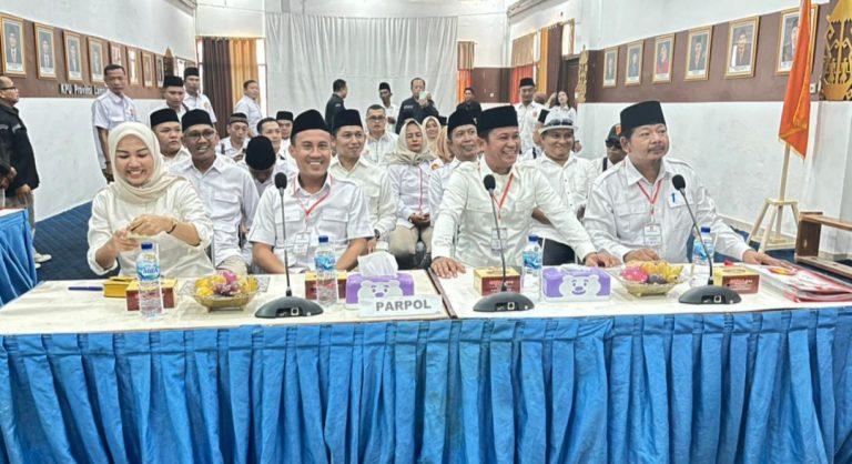 Ketua dan Bacaleg Partai Gerindra Tuba Daftarkan di KPU, Berikut Kata Ketua KPU Tuba