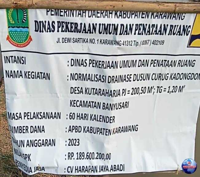 Pihak CV.HARAPAN JAYA ABADI Reaksi Cepat Benahi Normalisasi Drainase Wilayah Dusun Curug Kadongdong Sudah Sesuai Spec