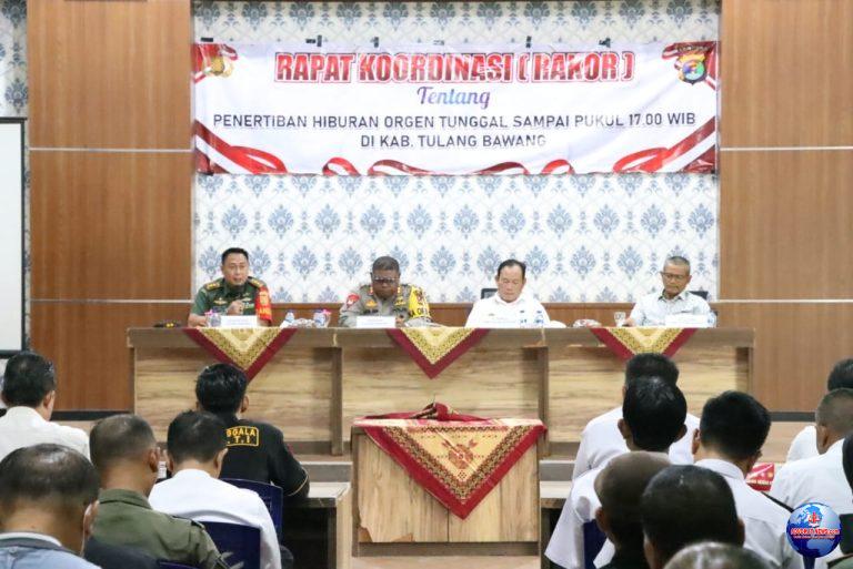 Tulang Bawang Gelar Rakor Terkait Penertiban Orgen Tunggal, Ada Enam Poin Hasil Kesepakatan Bersama