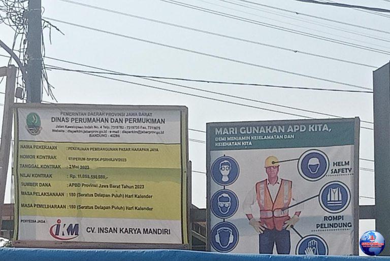 Diduga Pembangunan Pasar Harapan Jaya Kota Bekasi Tahap 2 yang Dikerjakan CV. Insan Karya Mandiri Berbau Korupsi dan Banyak Pelanggaran