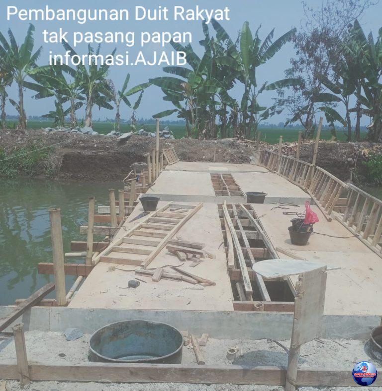 Diduga Oknum Pemborong Jembatan wilayah Desa Ciptamargi Cilebar Siasat Tidak Pasang Papan proyek Guna Memperlancar Korupsi?