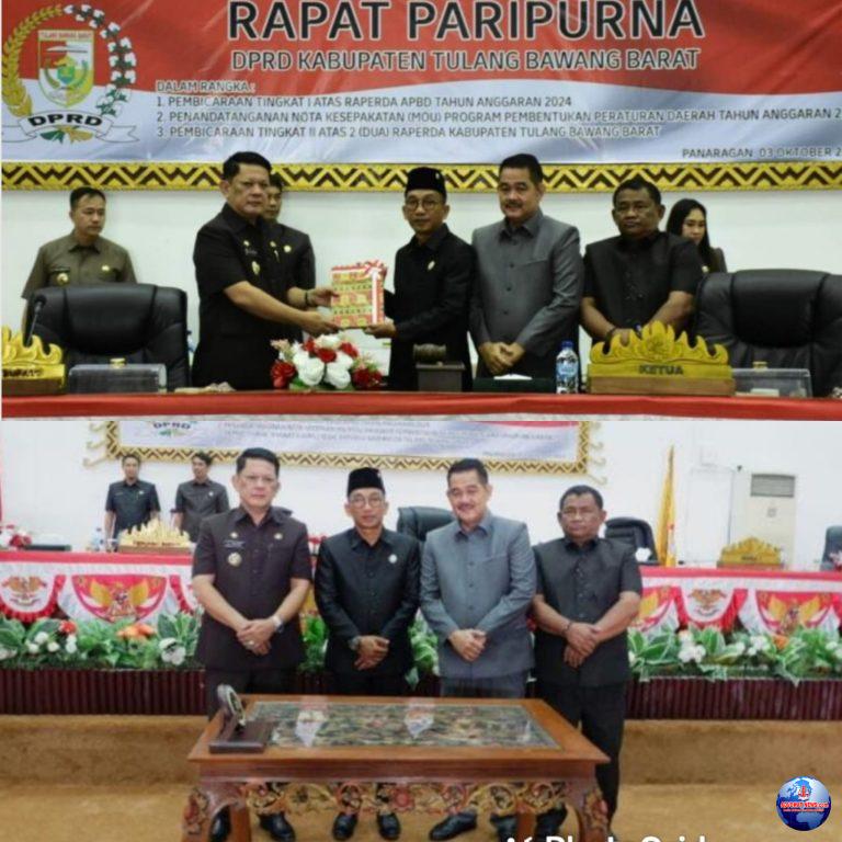 DPRD Tuba Barat Gelar Paripurna Tentang APBD TA. 2024