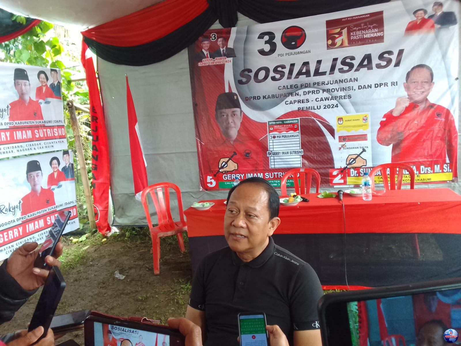 Sundawan Salya bahas rencana dan aspirasi masyarakat dalam acara konsolidasi Partai PDI-P kabupaten Sukabumi