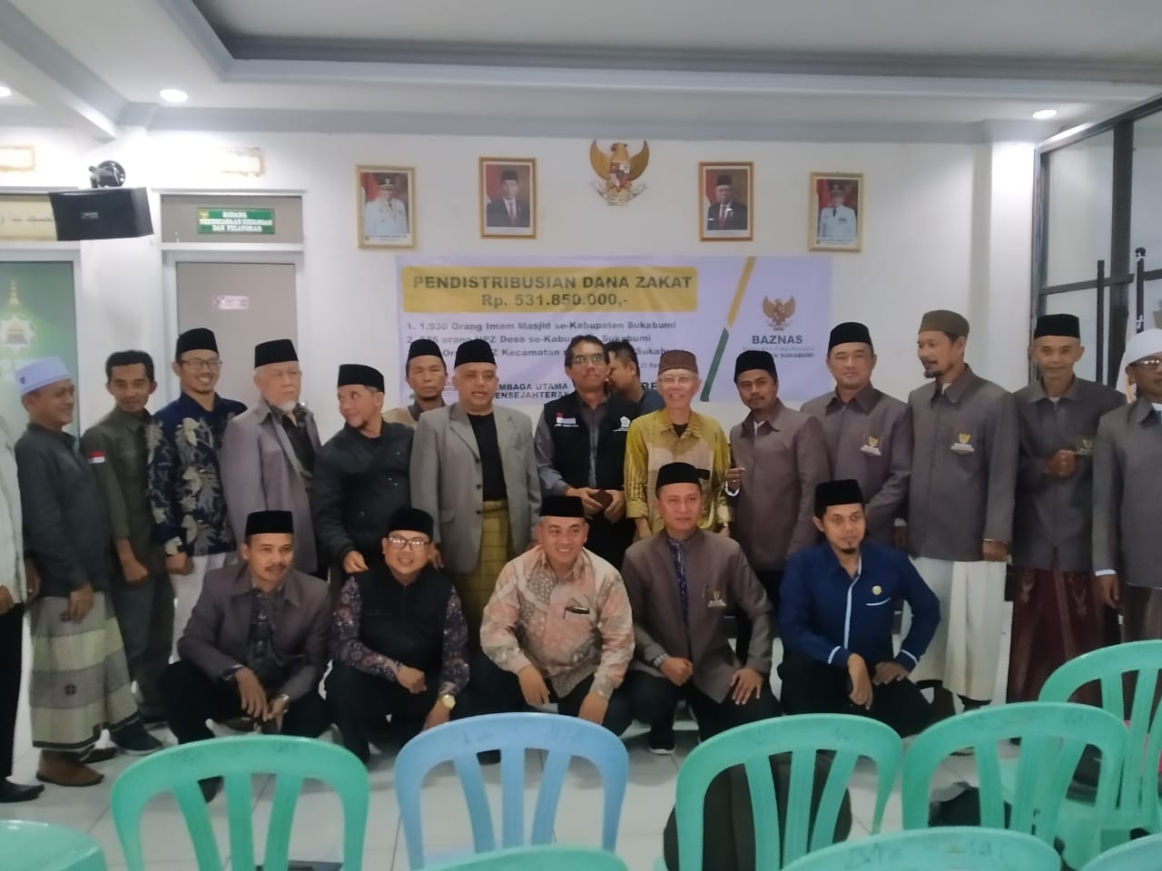 Baznas Kabupaten Sukabumi distribusikan dana zakat Rp. 531.850.000,-